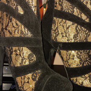 Women's open toe booties